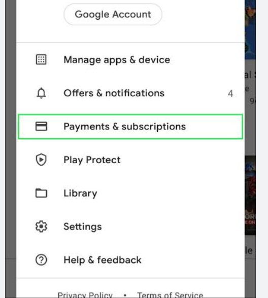 How to cancel subscription in Google play